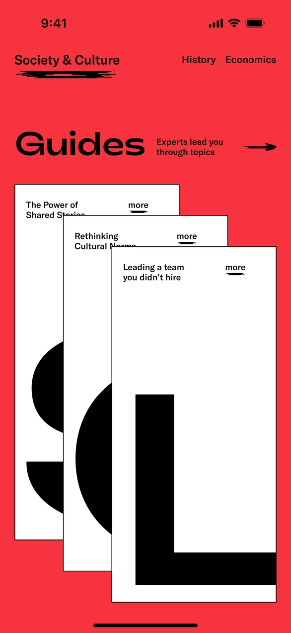 Gallery phone card: red editorial mobile concept